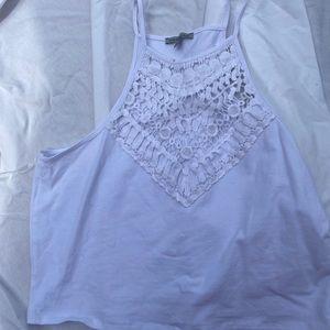 Charlotte Russe white tank top, cropped.
